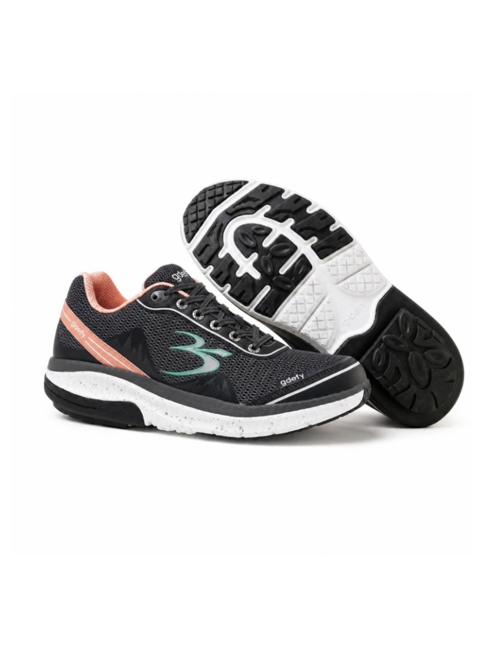 Women Gravity Defyer GraySalmon Mighty Walk Shoes Size 9 Rolling Forefoot Verso